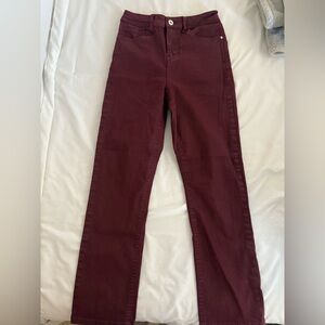 Zara Red Coated Pants